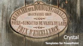  Presentation with prize - Amazing slides having prize medal from cattle competition backdrop and a violet colored foreground