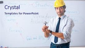  Presentation with whiteboard kids cute cartoon - Presentation design having prize presentation - young male architect in front background and a sky blue colored foreground