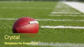  Presentation with football field - PPT layouts featuring pro american football background and a tawny brown colored foreground