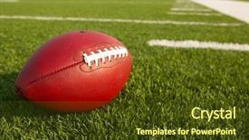  Presentation with football field - PPT layouts consisting of pro american football background and a tawny brown colored foreground