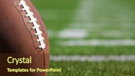  Presentation with football field - PPT theme consisting of pro american football background and a tawny brown colored foreground