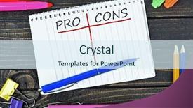  Presentation with audio pro - Slide set featuring pro and cons text background and a sky blue colored foreground