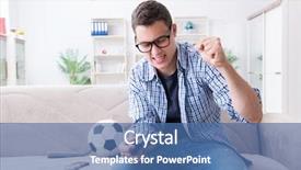  Presentation with computer games - Audience pleasing theme consisting of pro football - young man playing computer games backdrop and a  colored foreground