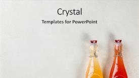  Presentation with healthy drink - Amazing presentation design having pro life - fermented drink concept - healthy backdrop and a light gray colored foreground