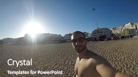  Presentation with honolulu senior on a beach - Cool new presentation theme with pro life - guy taking a selfie backdrop and a dark gray colored foreground