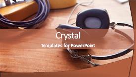  Presentation with electric guitar - Beautiful slide deck featuring type warm light an electric backdrop and a coral colored foreground