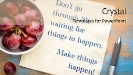  Presentation with napkin - Cool new slide set with proactive concept - do not go through life backdrop and a lemonade colored foreground