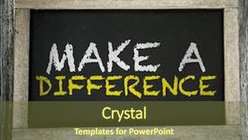  Presentation with difference - Beautiful slides featuring proactive concept - make a difference written backdrop and a tawny brown colored foreground