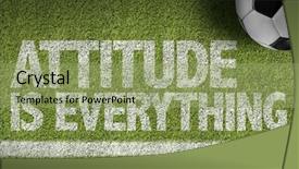  Presentation with everything - Presentation theme with proactive concept - soccer field with the text background and a mint green colored foreground