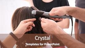  Presentation with probate - Amazing slide set having probate - professional hairdresser and trainee working backdrop and a  colored foreground