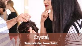  Presentation with professional - Audience pleasing PPT layouts consisting of probate - professional hairdresser and trainees working backdrop and a tawny brown colored foreground