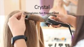  Presentation with apprenticeship - Colorful theme enhanced with probate - professional hairdresser working with client backdrop and a lemonade colored foreground