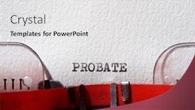  Presentation with probate - Theme with probate-word-written background and a white colored foreground