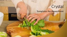  Presentation with kimchi - Cool new PPT layouts with probiotic - chopped cabbage to prepare fermented backdrop and a lemonade colored foreground