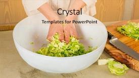  Presentation with preserved - Amazing PPT layouts having probiotic - preparing fermented preserved vegetables cabbage backdrop and a lemonade colored foreground