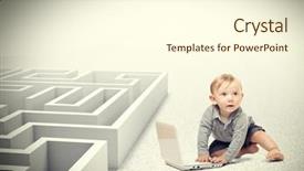  Presentation with maze - Amazing theme having probl mes - portrait of kid with pc backdrop and a cream colored foreground
