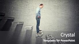  Presentation with abstract - Colorful presentation theme enhanced with probl mes - standing man on 3d abstract backdrop and a dark gray colored foreground