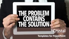  Presentation with problem solution - Cool new PPT theme with problem-contains-the-solution backdrop and a tawny brown colored foreground