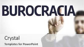  Presentation with definition - Slide deck featuring problem definition - business man pointing to transparent background and a white colored foreground