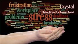  Presentation with management stress - Amazing slide set having problem exhaustion breakdown deadlines risk backdrop and a wine colored foreground