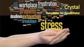  Presentation with management stress - Presentation theme consisting of problem exhaustion breakdown deadlines risk background and a tawny brown colored foreground