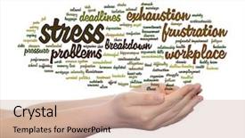  Presentation with management stress - Amazing presentation theme having problem exhaustion breakdown deadlines risk backdrop and a coral colored foreground