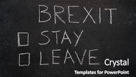  Presentation with brexit - Colorful theme enhanced with problem list - brexit stay or leave written backdrop and a  colored foreground