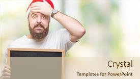  Presentation with young man wearing a hat - PPT theme enhanced with problem list - young caucasian hipster man wearing background and a lemonade colored foreground