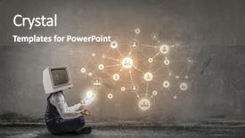  Presentation with television media - Slides consisting of problem of television addiction mixed media mixed media background and a gray colored foreground