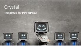  Presentation with television media - Audience pleasing slide set consisting of problem-of-television-addiction-mixed backdrop and a gray colored foreground