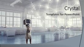  Presentation with television media - Amazing presentation design having problem of television addiction mixed media backdrop and a light gray colored foreground