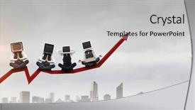  Presentation with television media - Presentation design with problem of television addiction mixed background and a  colored foreground