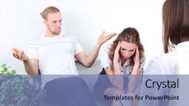  Presentation with family therapy - PPT theme with problem on reception for family background and a teal colored foreground