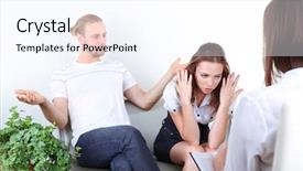  Presentation with family - Beautiful PPT theme featuring problem on reception for family backdrop and a  colored foreground