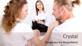  Presentation with behavioral problem mentally retarde - Presentation design enhanced with problem on reception for family background and a coral colored foreground