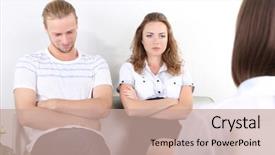  Presentation with counseling - Colorful presentation design enhanced with problem on reception for family backdrop and a coral colored foreground