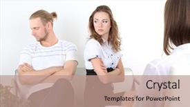  Presentation with family therapy - PPT theme having problem on reception for family background and a coral colored foreground