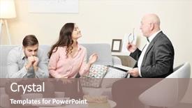  Presentation with couple therapy - Colorful PPT theme enhanced with problem on reception for family backdrop and a gray colored foreground