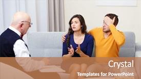  Presentation with family - Slide set featuring problem on reception for family background and a coral colored foreground