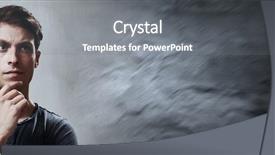  Presentation with thinking - Presentation featuring problem resolution - thinking man background and a gray colored foreground