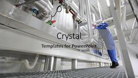  Presentation with disposal mask and gloves - Colorful PPT layouts enhanced with problem solver - technician in mask gloves goggles backdrop and a light gray colored foreground