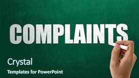  Presentation with complaints - Slides enhanced with problem statement - complaints background and a forest green colored foreground