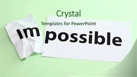  Presentation with possible - Slide set enhanced with problem vs solutions - impossible change to possible background and a soft green colored foreground