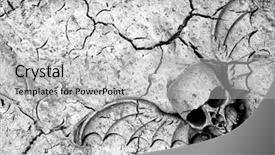  Presentation with black death - Cool new PPT theme with drought means death in many backdrop and a light gray colored foreground