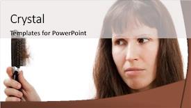  Presentation with hair loss - Cool new presentation with problem women hand holding loss backdrop and a light gray colored foreground