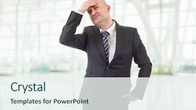  Presentation with office safety fatigue - Amazing PPT layouts having problematic - businessman in a suit gestures backdrop and a sky blue colored foreground