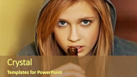  Presentation with depressed - Audience pleasing slides consisting of problematic - teenage depressed woman sitting backdrop and a  colored foreground