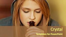  Presentation with smoking weed - PPT theme featuring problematic - teenage woman drinking beer background and a red colored foreground