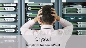  Presentation with disaster - Audience pleasing theme consisting of problems and looking for disaster backdrop and a light gray colored foreground