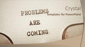  Presentation with problem statement problems and solutions - Slide set with problems-are-coming-phrase-written background and a lemonade colored foreground